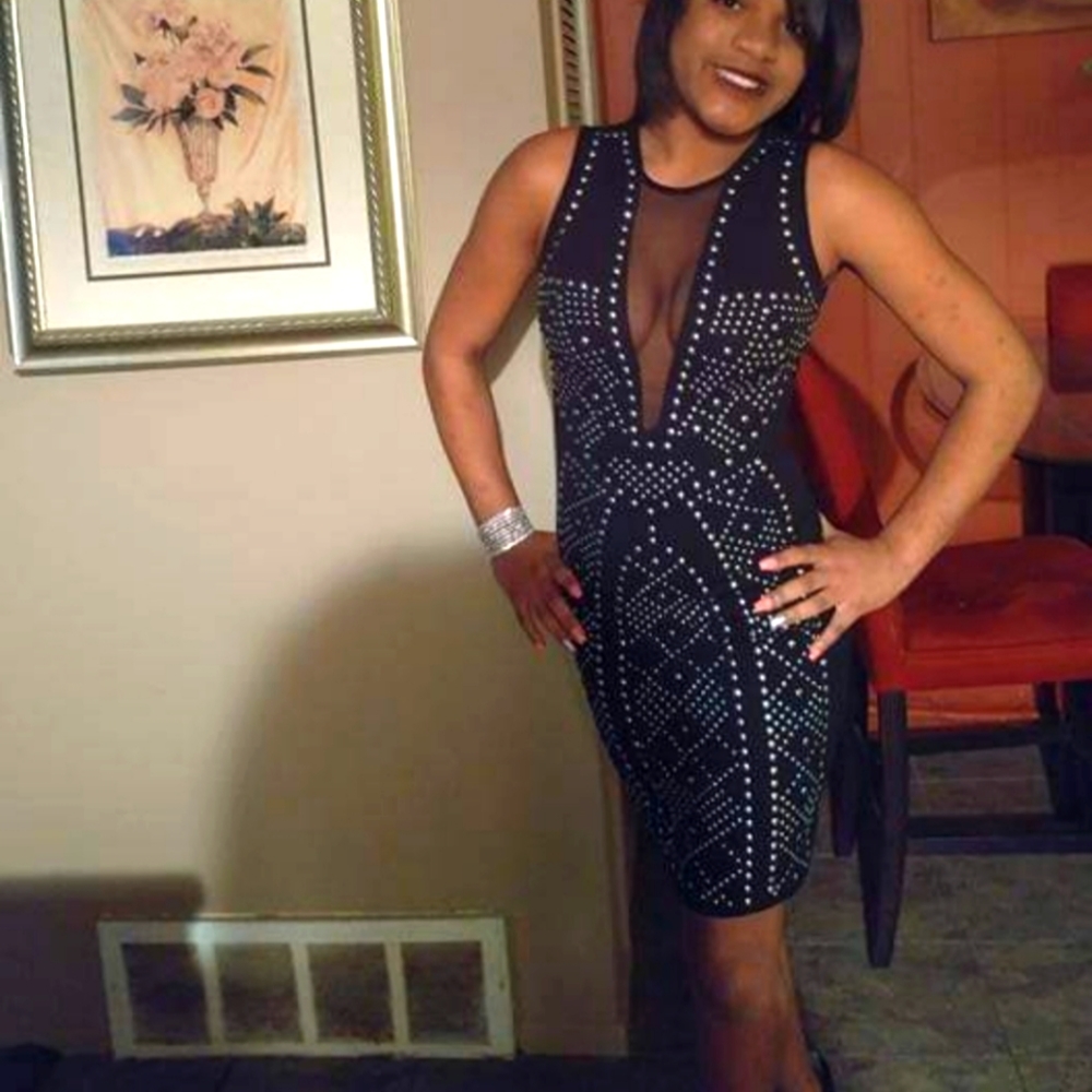 Black and Silver Windsor Studded Dress